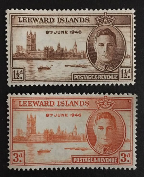 Leeward Islands Scott # 116-17 MNH