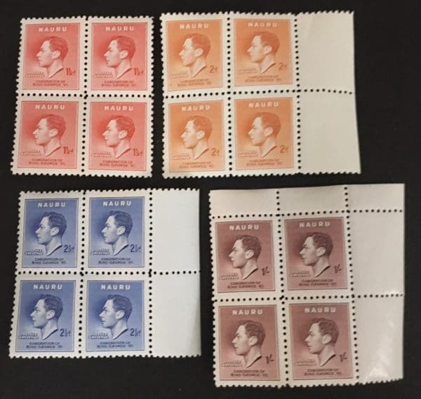 Nauru Scott # 35-38 MNH Blocks