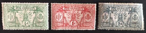 New Hebrides Scott # 17-19 Mint Hinged