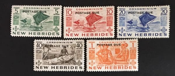 New Hebrides Scott # J11-J15 Mint Hinged