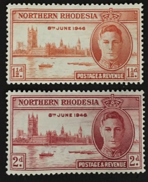 Northern Rhodesia Scott # 46-47 MNH