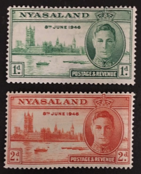 Nyasaland Scott # 82-83 Mint Never Hinged