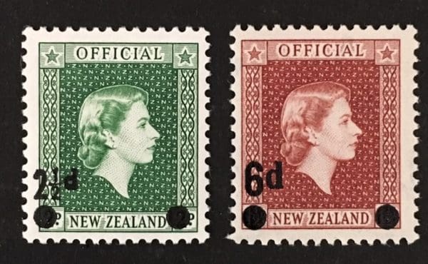 New Zealand Scott # O107-O108 Mint  Hinged