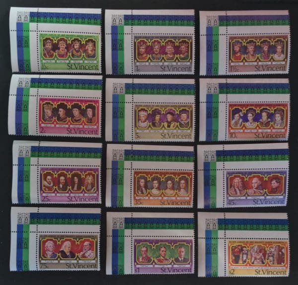 St Vincent Scott # 483-94 Mint  Never Hinged Corner Singles