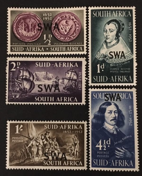 South West Africa Scott # 166-70 Mint Never Hinged