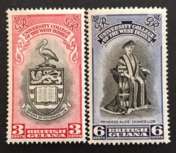 British Guiana Scott # 250-51 Mint  Hinged