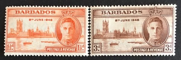 Barbados # 207-08 Mint Never Hinged