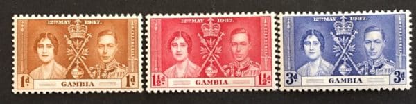 Gambia # 129-31 Mint  Hinged