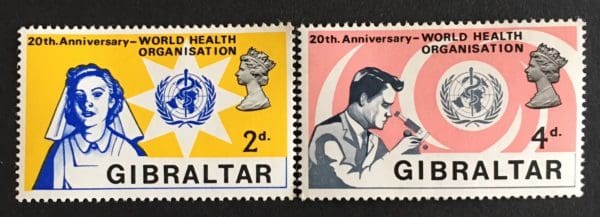 Gibraltar Scott # 213-14 Mint Never Hinged