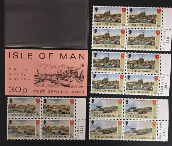 Isle of Man Scott # 12b/17b/18a Mint Never Hinged Booklet