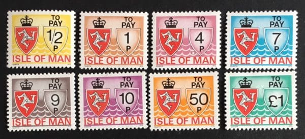 Isle of Man Scott # J9-J16 Mint Never Hinged