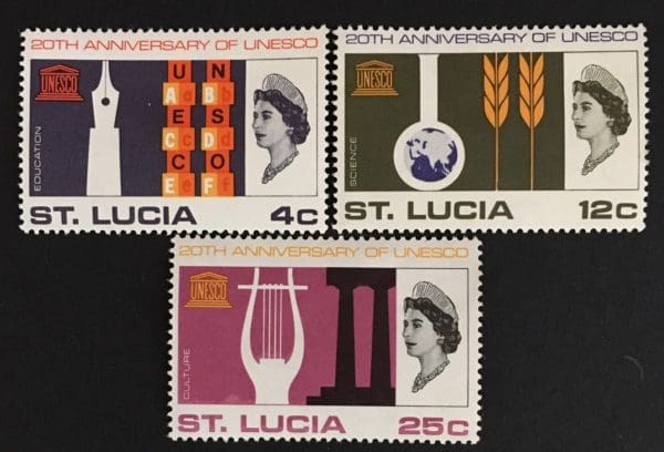 St. Lucia Scott # 211-13 Mint Never Hinged