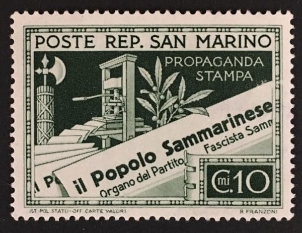 San Marino Scott # 203 Mint Hinged