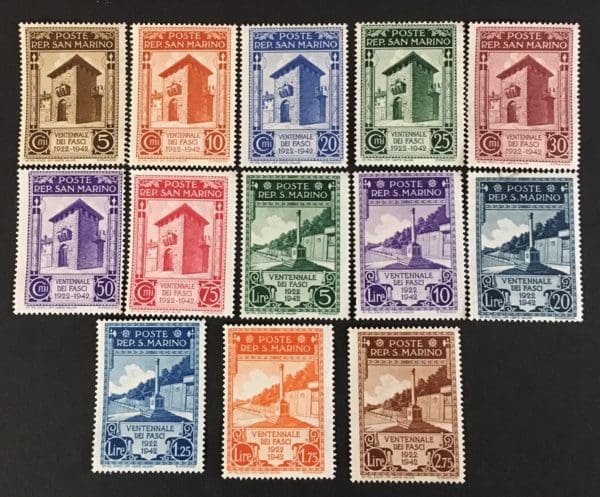 San Marino Scott # 215-27 Mint Hinged