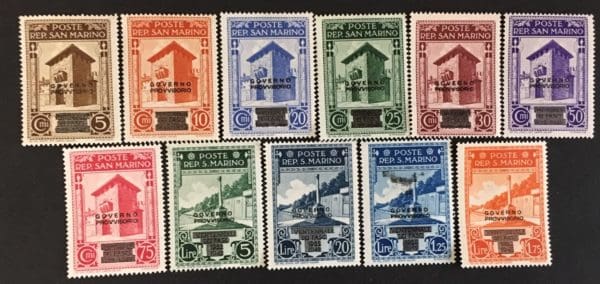 San Marino Scott # 228-38 Mint Hinged