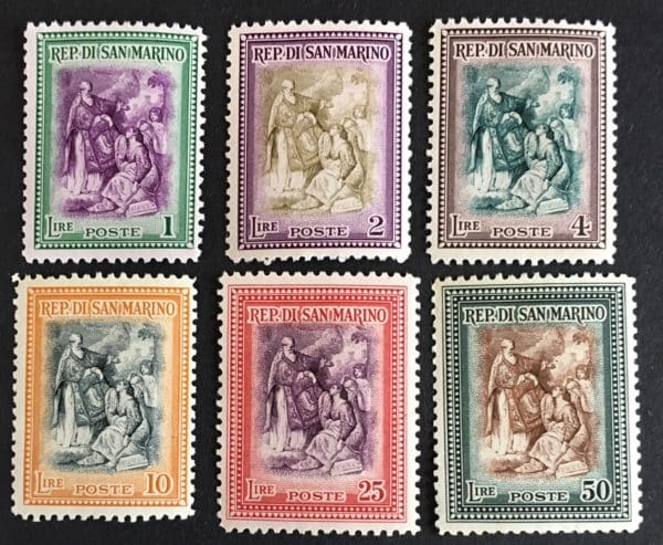 San Marino Scott # 260-65 Mint Hinged