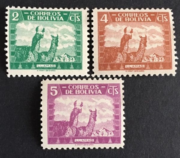 Bolivia Scott # 251-53 Mint Never Hinged