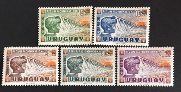 Uruguay Scott # B5-7//CB1-2 Mint Never Hinged