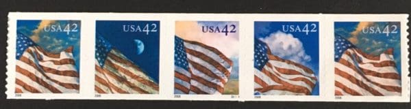 Scott # 4236-4239 Mint Never Hinged Plate Strip of 5 S1111