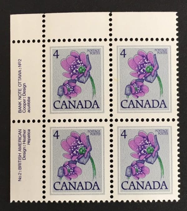 Canada Scott # 709 MNH Plate Block