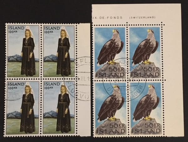 Iceland Scott # 378-379 Used Blocks