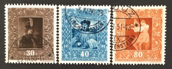 Liechtenstein Scott # 229-230//233 Used