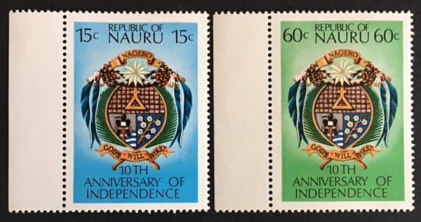 Nauru Scott # 159-160 Mint Never Hinged