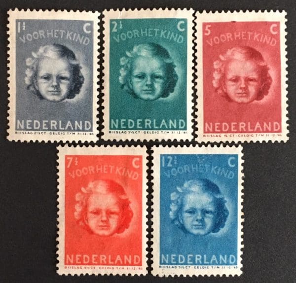 Netherlands Scott # B154-B158 Mint Hinged