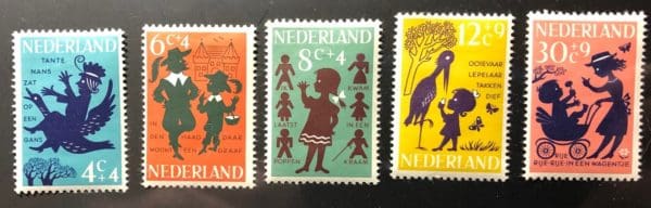 Netherlands Scott # B383-B387 Mint Hinged