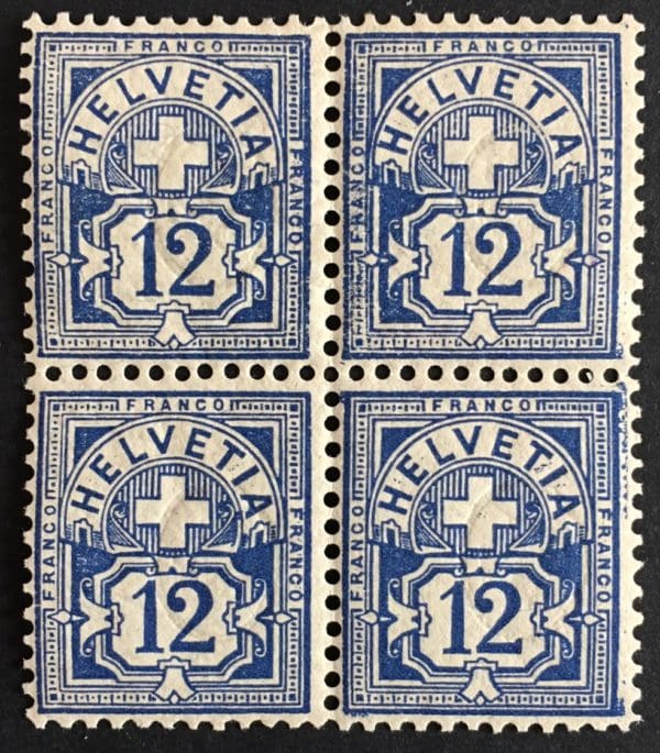 Switzerland Scott # 74 Mint Never Hinged Block of Four