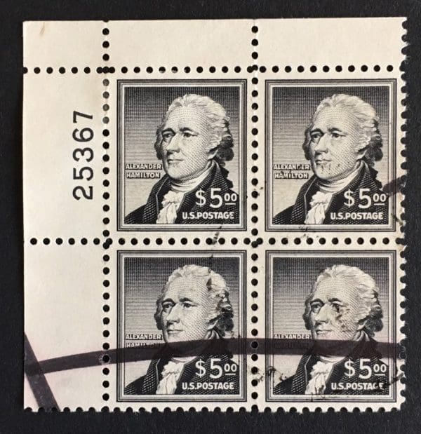 Scott # 1053 Used Plate Block