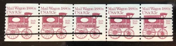 Scott # 1903 Mint Never Hinged Line Strip of five #4