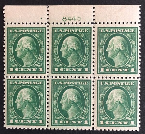 Scott # 498 Mint Never Hinged Plate Block