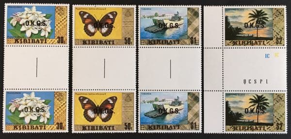 Kiribati Scott # O10a/O14a Mint Never Hinged