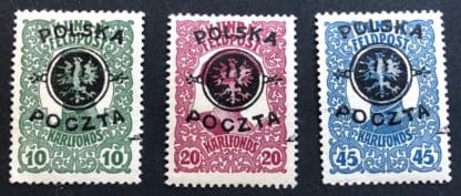 Poland Scott # 27-29 Mint Hinged