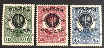 Poland Scott # 27-29 Mint Hinged