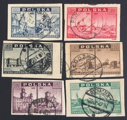 Poland Scott # 374-79 Used