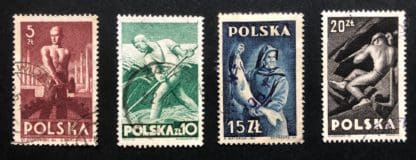 Poland Scott # 413-416 Used