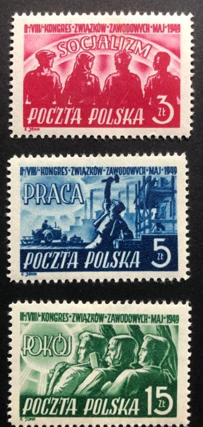 Poland Scott # 451-453 Mint Hinged