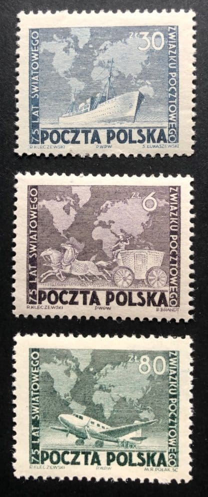 Poland Scott # 457-459 Mint Hinged