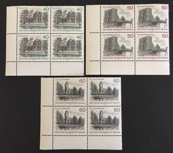 Germany Berlin 9N422-24 Mint Never Hinged Blocks