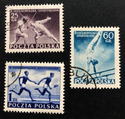 Poland Scott # 628-630 Used