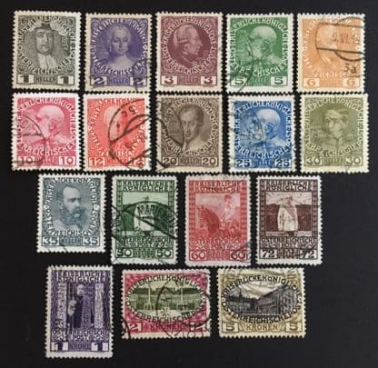 Austria Scott #110-126 Used