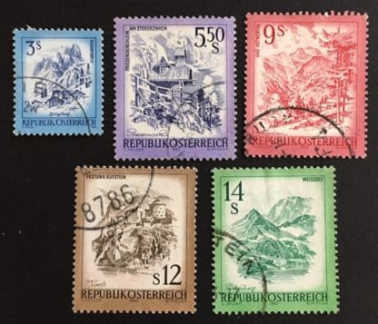 Austria Scott #1102/1105/1107-1109  Used