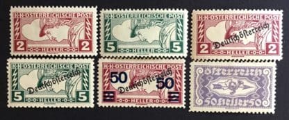 Austria Scott # QE3-QE8 Mint