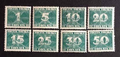 Poland Scott # J95-J102 Mint Never Hinged