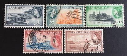 Barbados Scott # 235-237/239-240 Used