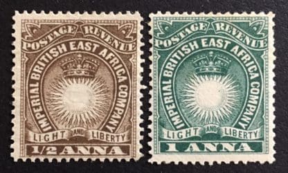 British East Africa Scott # 14-15 Mint Hinged