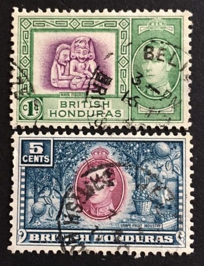 British Honduras Scott # 115/119 Used