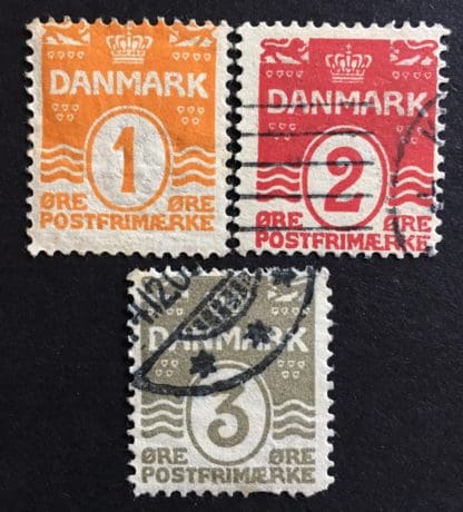 Denmark Scott # 57-59 Used